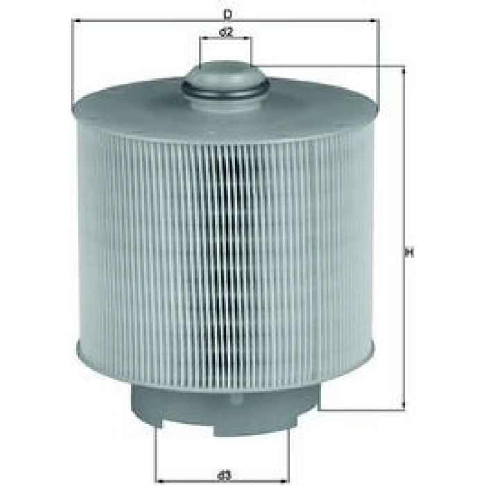 MAHLE Luftfilter LX 1006/1D MAHLE Luftfilter LX 1006/1D