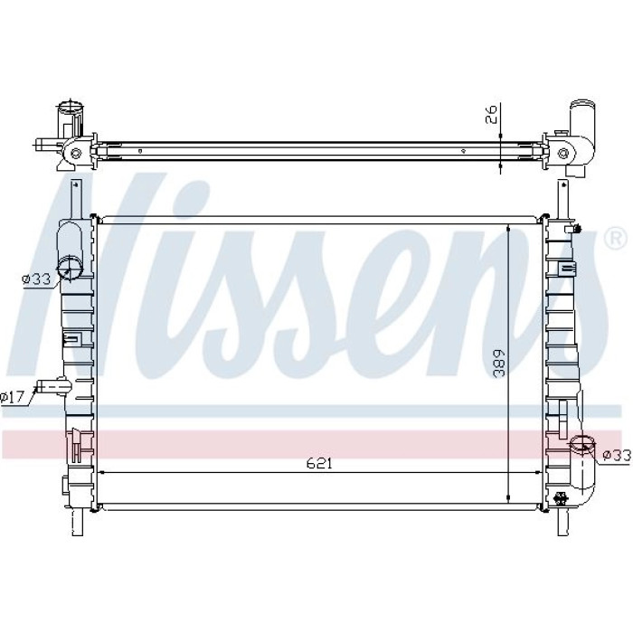 Nissens Wasserkühler PKW 62025A Nissens Wasserkühler PKW 62025A