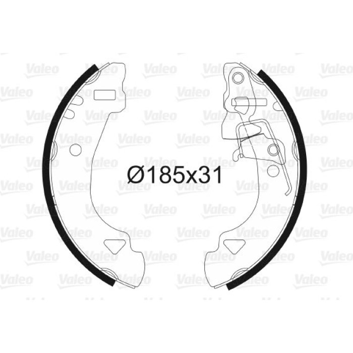 Valeo Bremsbacken 562583 Valeo Bremsbacken 562583