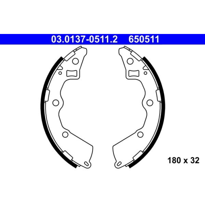 ATE Bremsbacken 03.0137-0511.2 ATE Bremsbacken 03.0137-0511.2