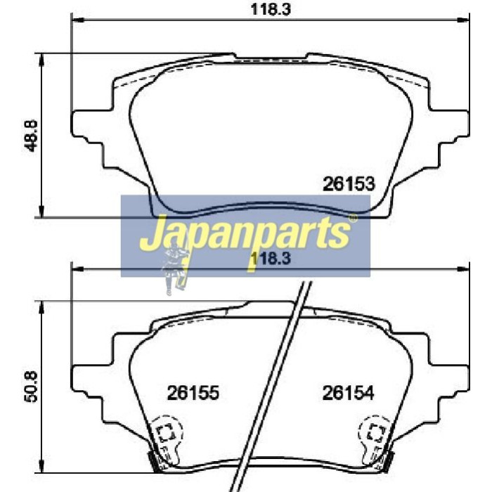 Japanparts Bremsbeläge PP-263AF Japanparts Bremsbeläge PP-263AF