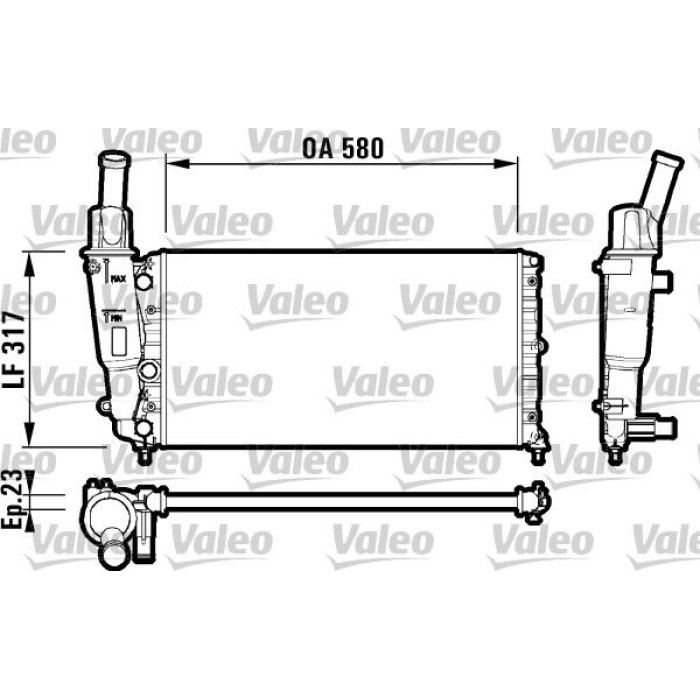 Valeo Motorkühler 732705 Valeo Motorkühler 732705