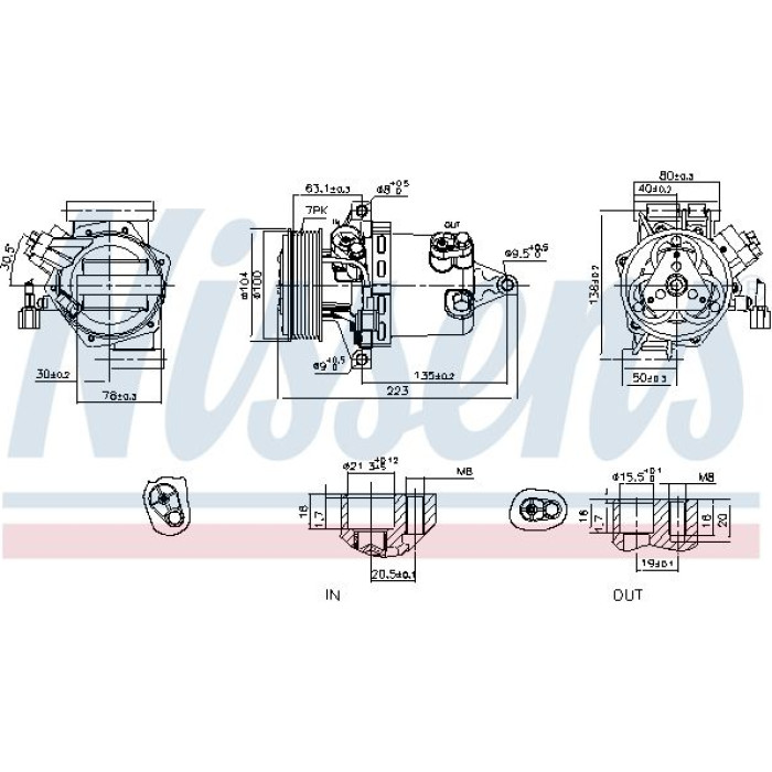 Nissens Klimakompressor PKW 890053 Nissens Klimakompressor PKW 890053