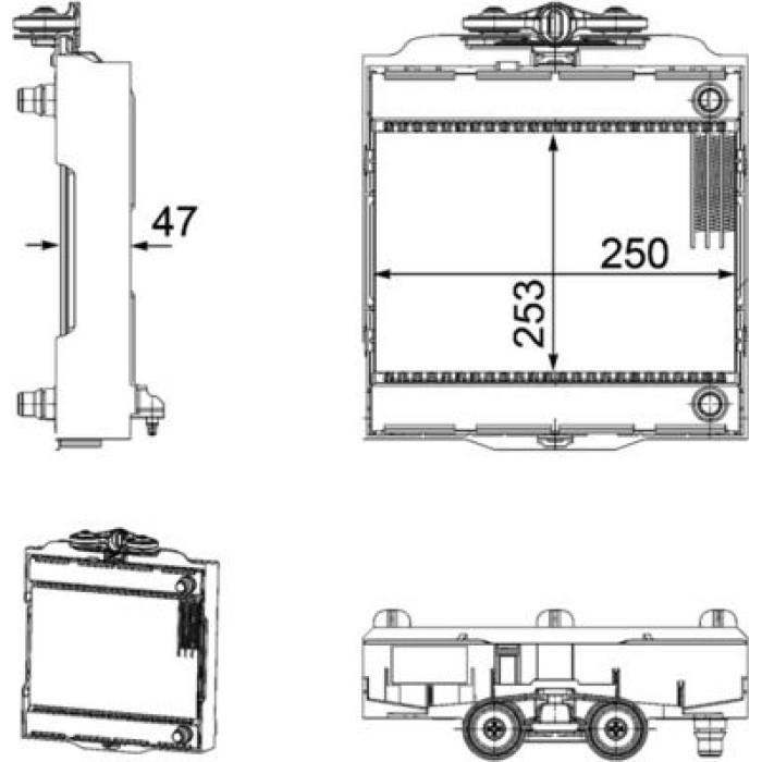 Kühler, Motorkühlung CR 923 000P Kühler, Motorkühlung CR 923 000P