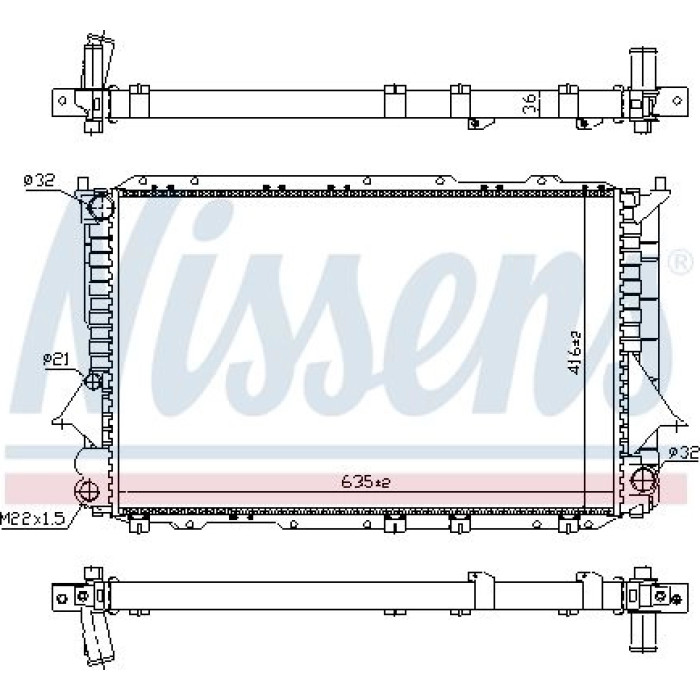Nissens Wasserkühler PKW 60458 Nissens Wasserkühler PKW 60458