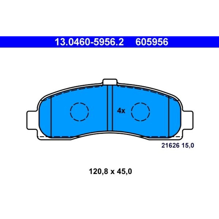 ATE Bremsbelagsatz Nissan Vorderachse Micra 1.0-1.4 16V/1.5 D 92-03 13.0460-5956.2 ATE Bremsbelagsatz Nissan Vorderachse Micra 1.0-1.4 16V/1.5 D 92-03 13.0460-5956.2