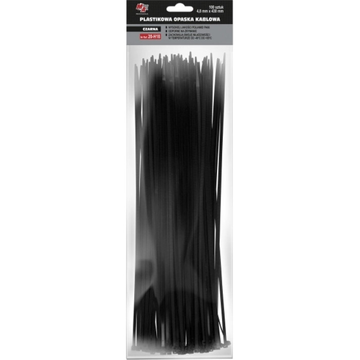 20-H18 MOJE AUTO AMT20-H18 Kabelbinder 4,8 x 430 (1 Pack 100 Stück) Schwarz