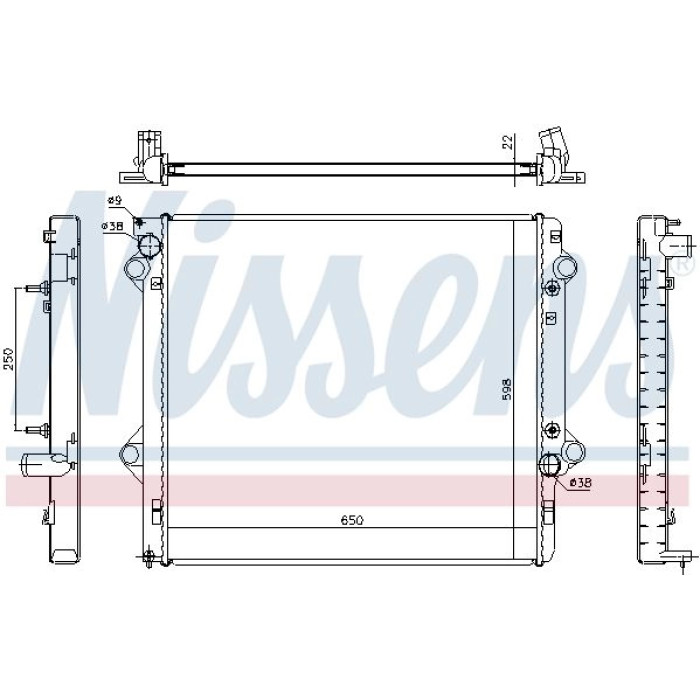Nissens Wasserkühler PKW 646805 Nissens Wasserkühler PKW 646805