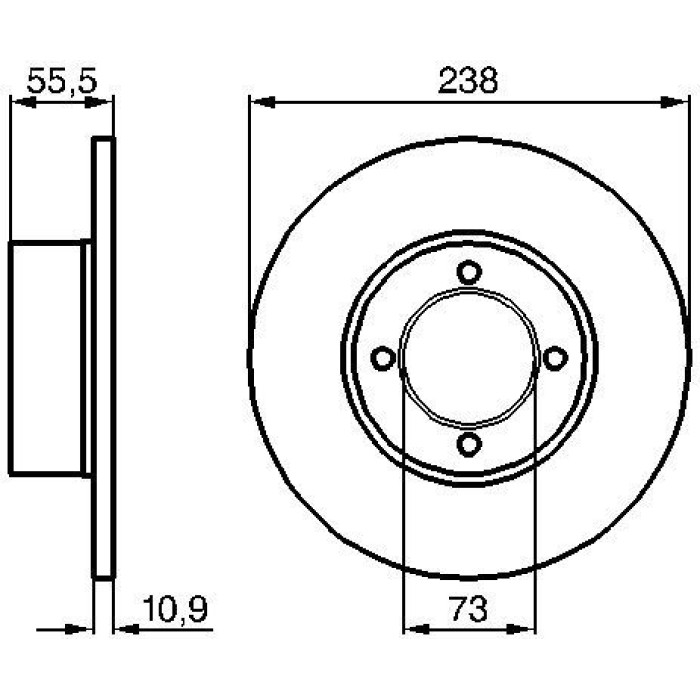 Bosch Bremsscheibe Vorderachse 0 986 478 079 Bosch Bremsscheibe Vorderachse 0 986 478 079
