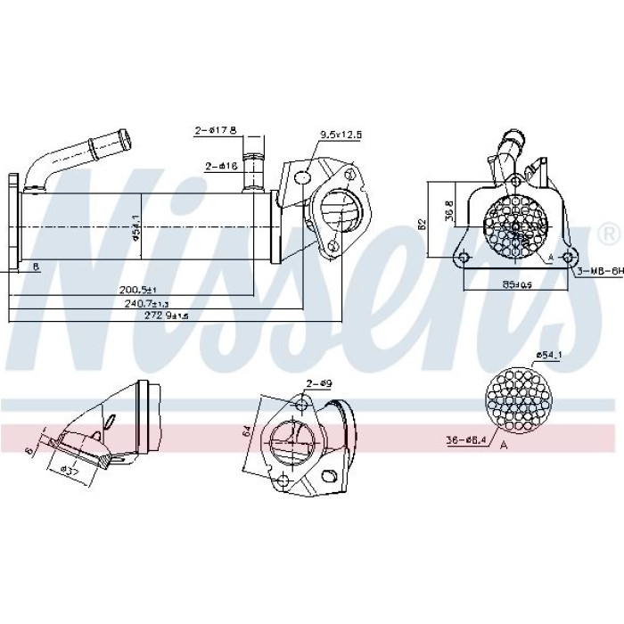 Nissens AGR-Kühler 989322 Nissens AGR-Kühler 989322