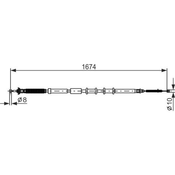 Bosch Handbremsseil links 1987477976 Bosch Handbremsseil links 1987477976