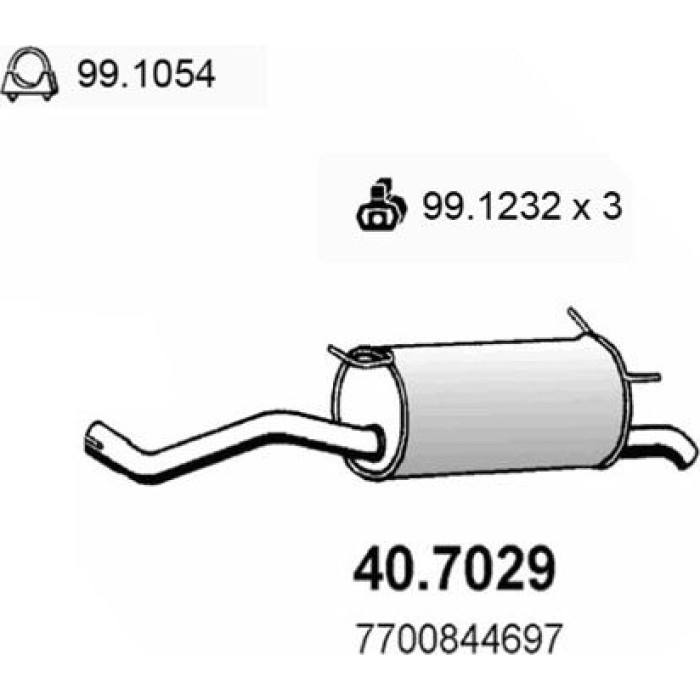 ASSO Endschalldämpfer 40.7029
