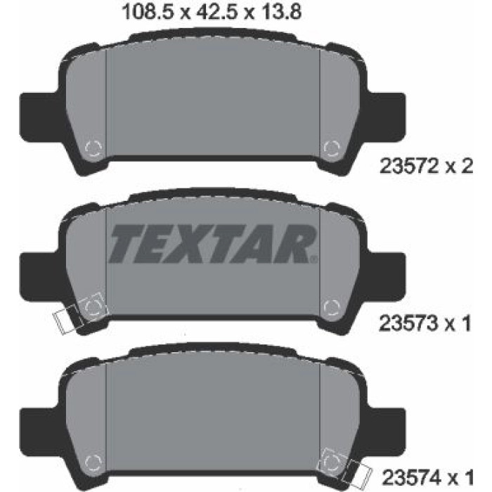 Textar Bremsbelagsatz 2357202 Textar Bremsbelagsatz 2357202
