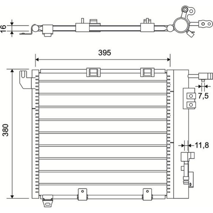 Valeo Klimakondensator 817506 Valeo Klimakondensator 817506