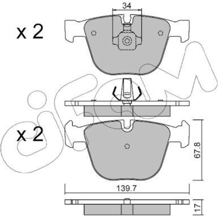 CIFAM Bremsbelagsatz, Scheibenbremse 822-773-0 CIFAM Bremsbelagsatz, Scheibenbremse 822-773-0