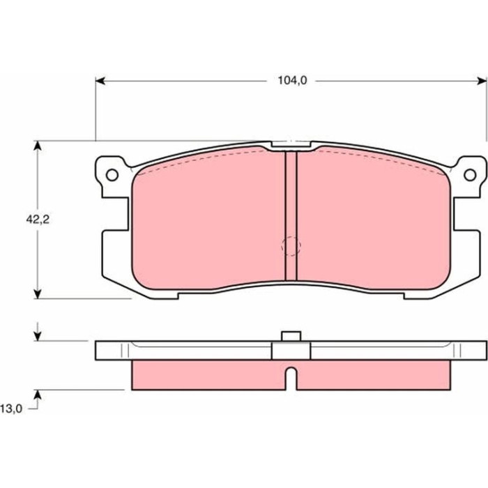 TRW Bremsbeläge Hinterachse GDB1025 TRW Bremsbeläge Hinterachse GDB1025