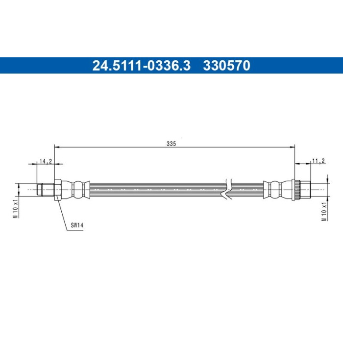 ATE Bremsschlauch 24.5111-0336.3 ATE Bremsschlauch 24.5111-0336.3