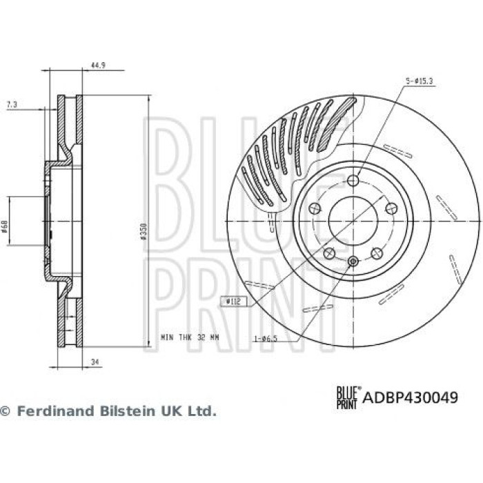 BluePrint BLUE PRINT Bremsscheibe ADBP430049 BluePrint BLUE PRINT Bremsscheibe ADBP430049