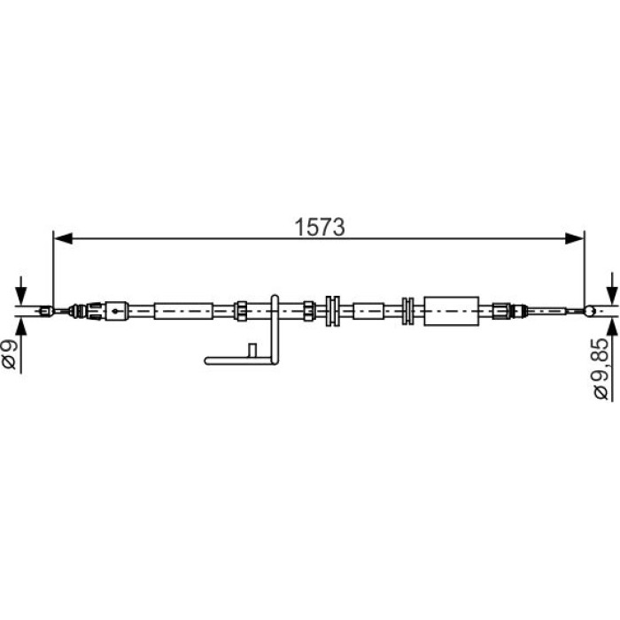 Bosch Handbremsseil rechts 1987482313
