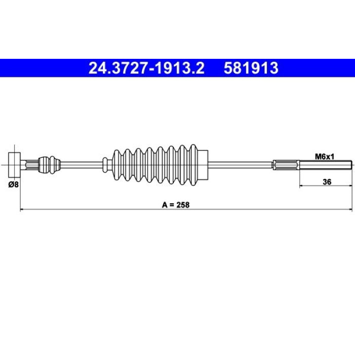 ATE Handbremsseil 24.3727-1913.2
