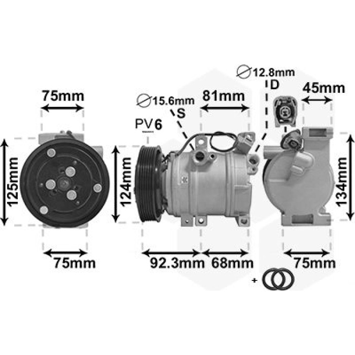 Van Wezel Klimakompressor 2700K219 Van Wezel Klimakompressor 2700K219