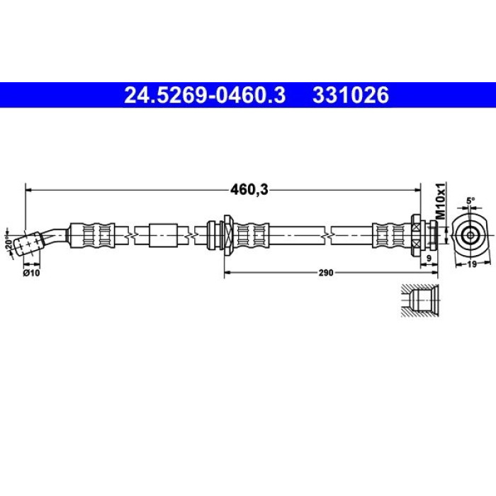 ATE Bremsschlauch 24.5269-0460.3 ATE Bremsschlauch 24.5269-0460.3