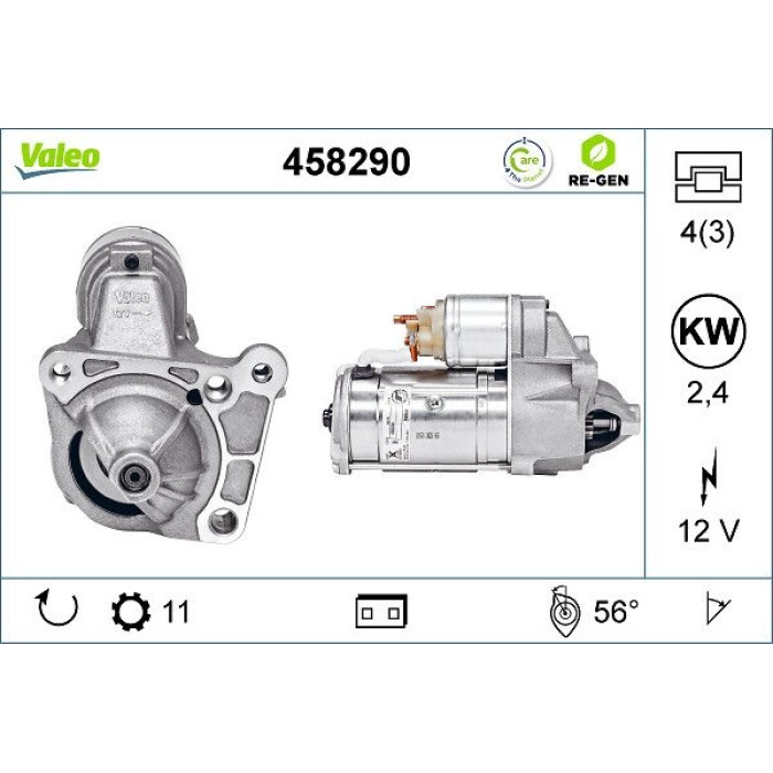 Valeo Anlasser 458290
