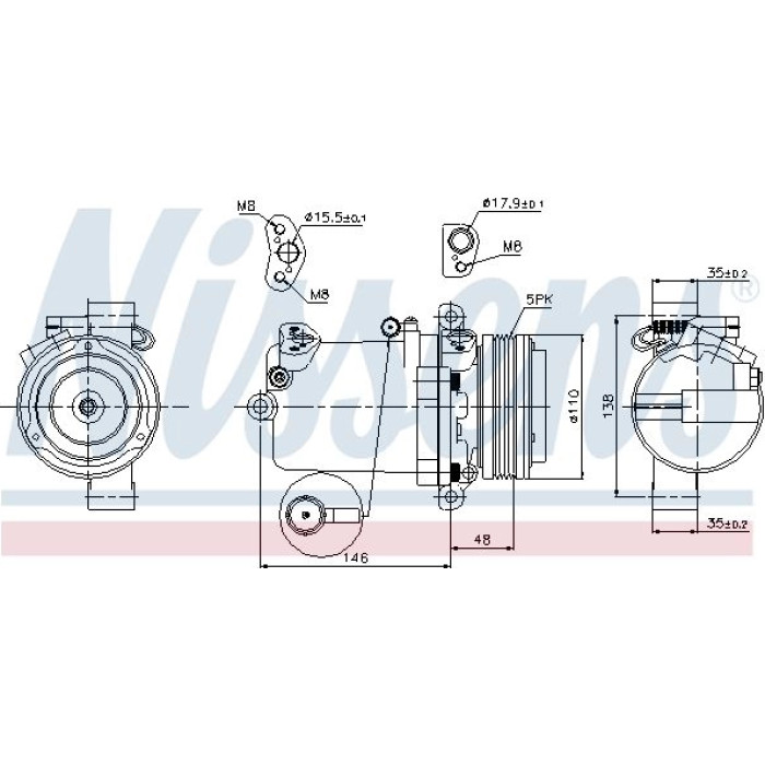 Nissens Klimakompressor PKW 89133 Nissens Klimakompressor PKW 89133