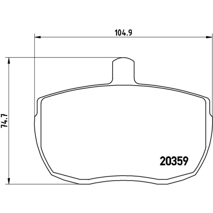 P A6 001 Brembo Prime Bremsbelagsatz Vorderachse – P A6 001 – 105 x 75 x 18 mm – Bremssystem Lockheed – OE Nummer 1571570