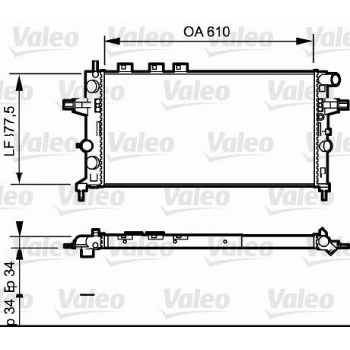 Valeo Motorkühler 732550 Valeo Motorkühler 732550