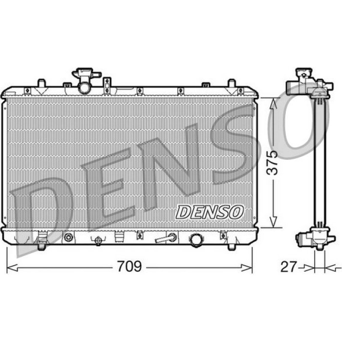 Denso Motorkühler DRM47025 Denso Motorkühler DRM47025
