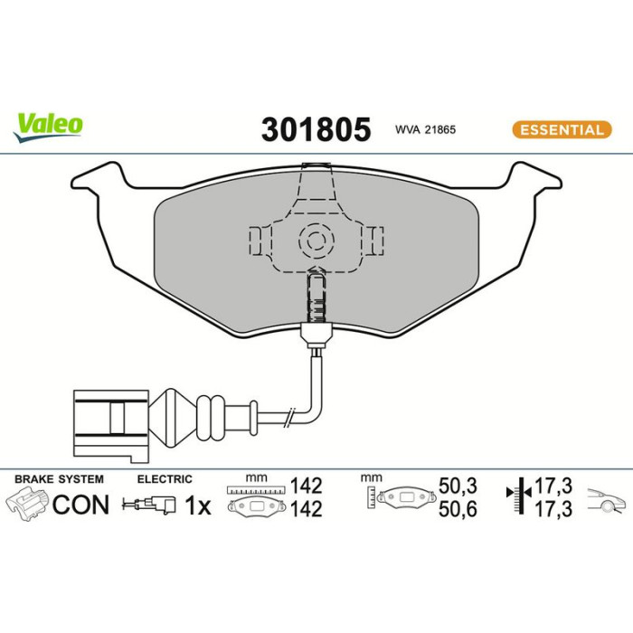 Valeo Bremsbelagsatz 301805
