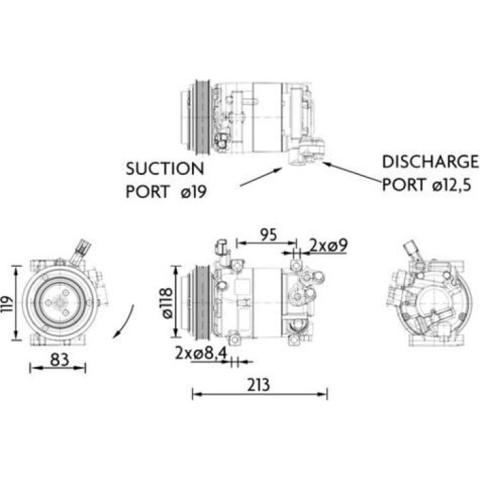 MAHLE Kompressor, Klimaanlage ACP 1468 000P