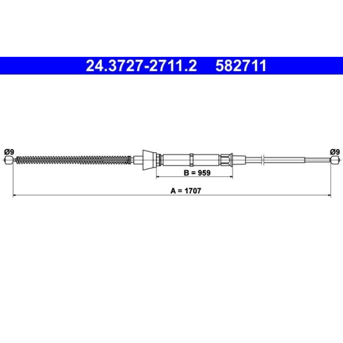 ATE Handbremsseil 24.3727-2711.2 ATE Handbremsseil 24.3727-2711.2