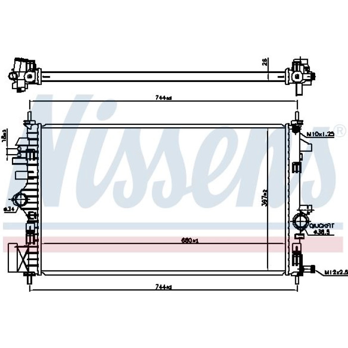 Nissens Wasserkühler PKW 606047 Nissens Wasserkühler PKW 606047