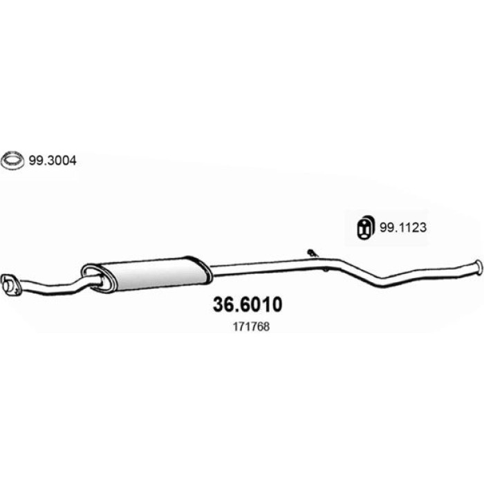 ASSO Mittelschalldämpfer 36.6010 ASSO Mittelschalldämpfer 36.6010