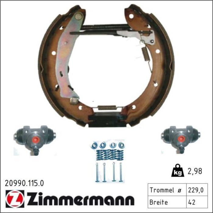 ZIMMERMANN Bremsbacken 20990.115.0 ZIMMERMANN Bremsbacken 20990.115.0