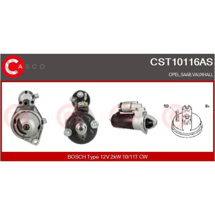 CASCO Anlasser CST10116AS CASCO Anlasser CST10116AS