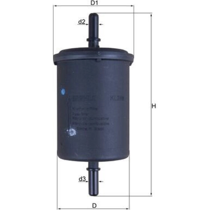 KL 248 MAHLE Kraftstofffilter KL 248, Leitungsfilter, Höhe 142 mm – u. a. für Opel Mokka, Astra L (OV5), Vivaro A Bus (X83) – OE Nummer 1567C6 - l KL 248 MAHLE Kraftstofffilter KL 248, Leitungsfilter, Höhe 142 mm – u. a. für Opel Mokka, Astra L (OV5), Vivaro A Bus (X83) – OE Nummer 1567C6 - l