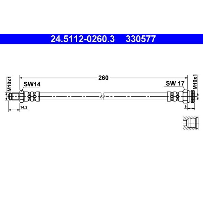ATE Bremsschlauch 24.5112-0260.3 ATE Bremsschlauch 24.5112-0260.3