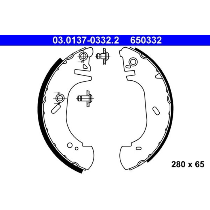 ATE Bremsbacken 03.0137-0332.2 ATE Bremsbacken 03.0137-0332.2