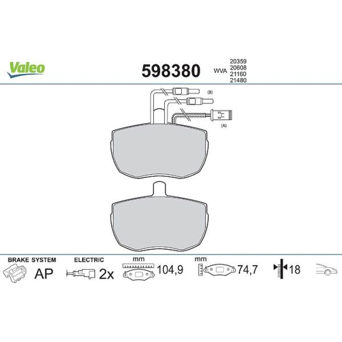 Valeo Bremsbelagsatz 598380