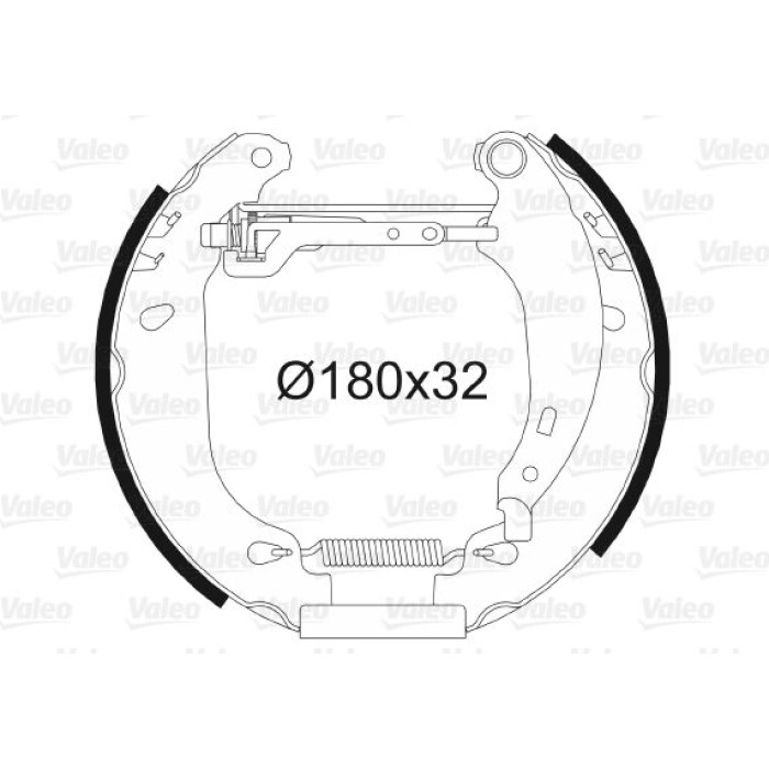 Valeo Bremsbacken 554634 Valeo Bremsbacken 554634