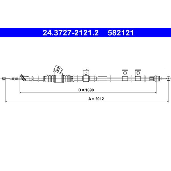 ATE Handbremsseil 24.3727-2121.2 ATE Handbremsseil 24.3727-2121.2