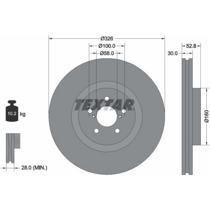 Textar Bremsscheibe 92167900 Textar Bremsscheibe 92167900