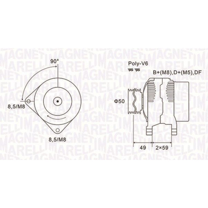 Magneti Marelli Lichtmaschine 063731147010 Magneti Marelli Lichtmaschine 063731147010