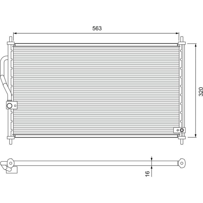 Valeo Klimakondensator 818070 Valeo Klimakondensator 818070