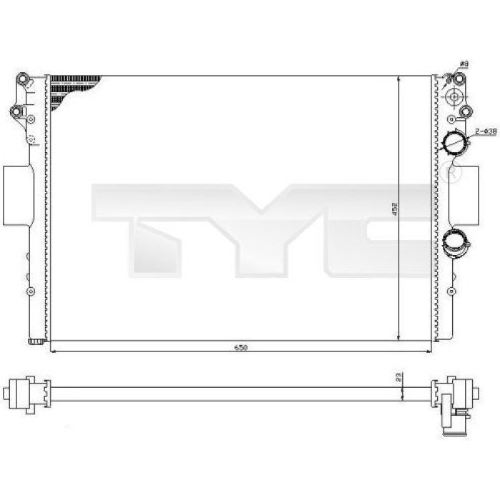 TYC Motorkühler 715-0002-R TYC Motorkühler 715-0002-R