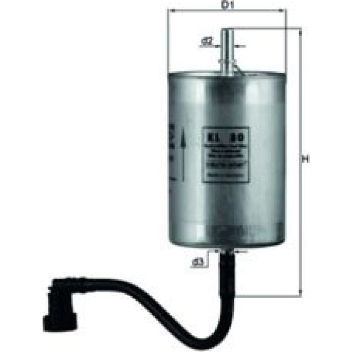 MAHLE Kraftstofffilter KL 80