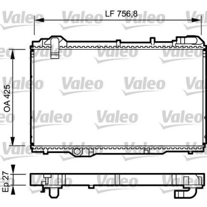 Valeo Motorkühler 734285 Valeo Motorkühler 734285